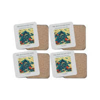 Thumbnail for The Hot Engine Tent - Designed Coasters design on light gray 4-pieces-set