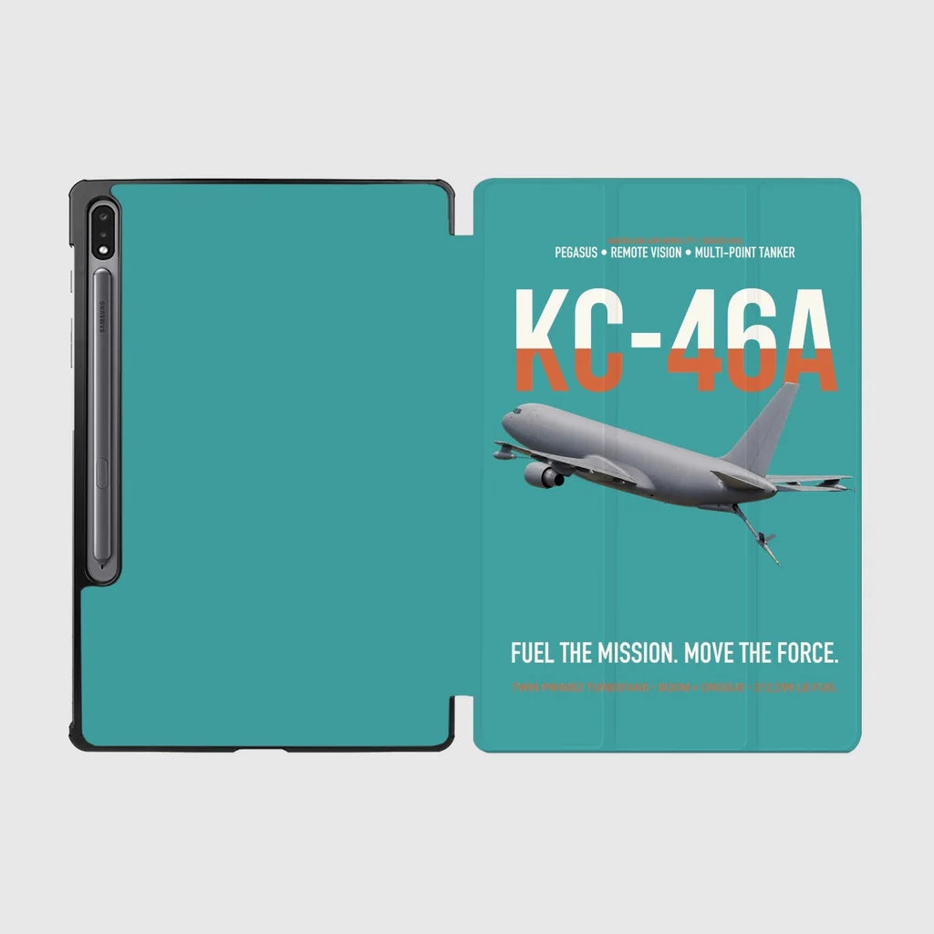 KC-46A PEGASUS design on turquoise samsung tablet tablet case