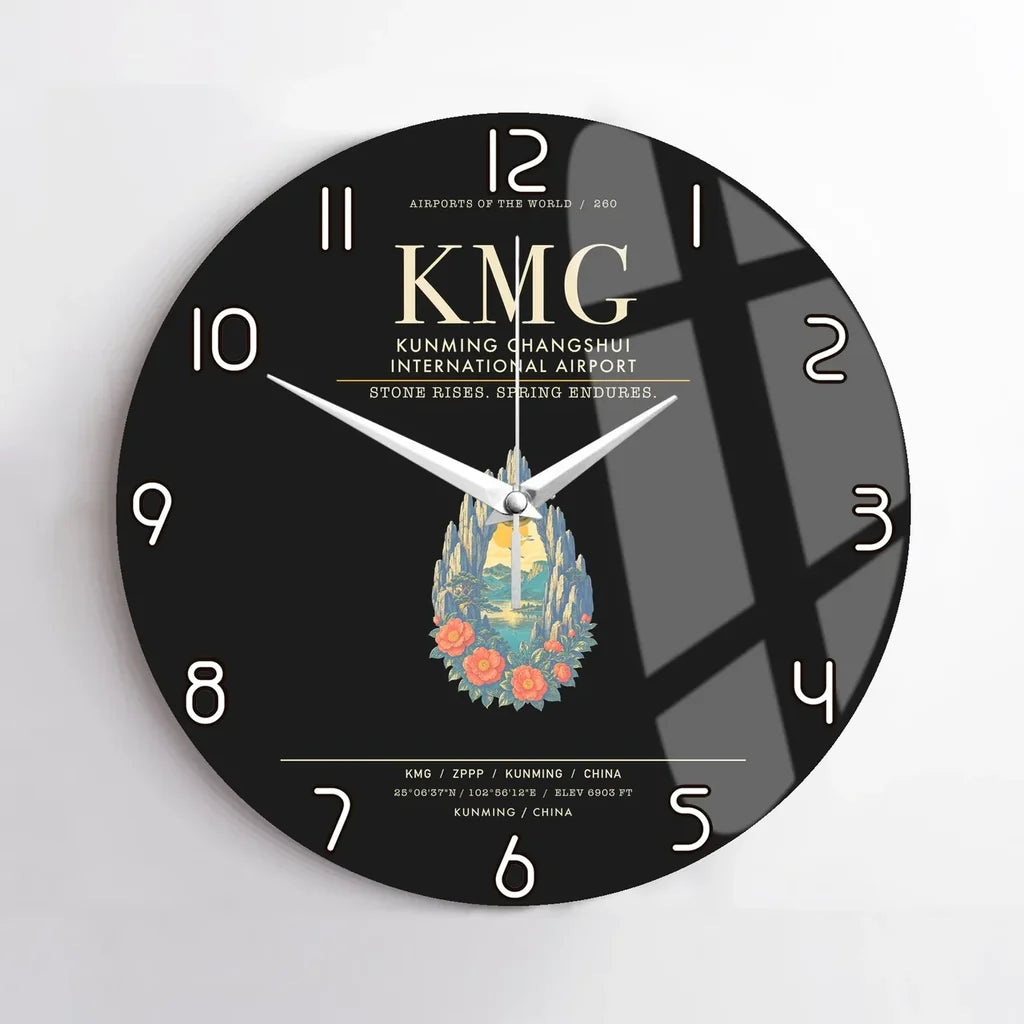 Kunming Changshui International Airport KMG Wall-Clock No-Frame - Black