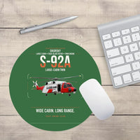 Thumbnail for Sikorsky S-92A design on green round mouse pad