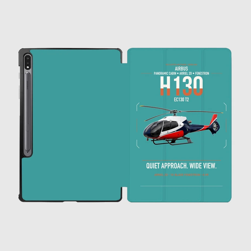 Airbus H130 design on turquoise samsung tablet tablet case