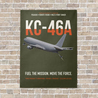 Thumbnail for KC-46A PEGASUS vertical canvas print - no frame - green army background