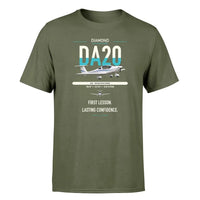 Thumbnail for Diamond DA20 design on green army t-shirt, single-side print