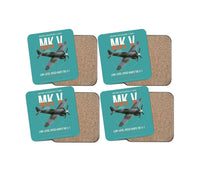 Thumbnail for Hawker Tempest Mk V design on turquoise 4 pieces set coaster