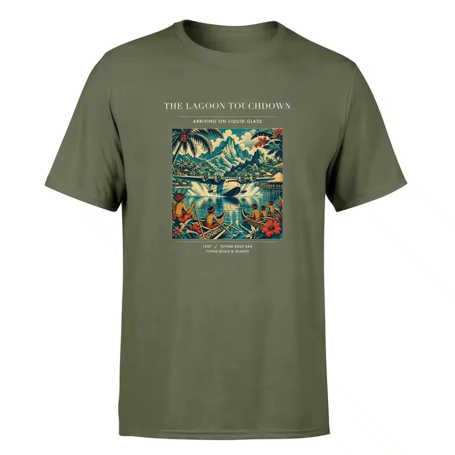 VINTAGE G4181 - The Lagoon Touchdown - Premium T-Shirt design on greenarmy premium t shirt