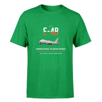 Thumbnail for E-4B Nightwatch design on green double-side t-shirt, single-side print