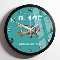Thumbnail for Boeing P-12E design on turquoise framed wall clock