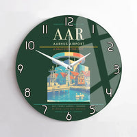 Thumbnail for Aarhus Airport AAR Wall-Clock No-Frame - Dark Green