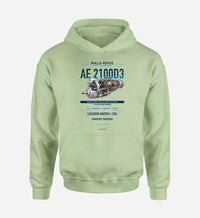 Thumbnail for AE 2100D3 design on light green hoodie single side