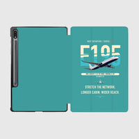 Thumbnail for Embraer E195 design on turquoise samsung tablet tablet case