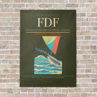 Thumbnail for Martinique Aimé Césaire International Airport FDF — Fort-de-France vertical canvas print - no frame - green army background