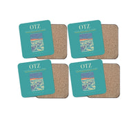 Thumbnail for Ralph Wien Memorial Airport (OTZ) design on turquoise 4 pieces set coaster