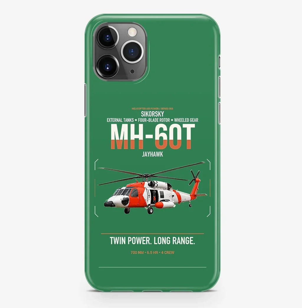 Sikorsky MH-60T Jayhawk design on green magsafe iphone case, for iPhone Pro Max
