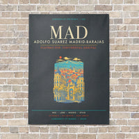 Thumbnail for Adolfo Suarez Madrid-Barajas Airport MAD - Canvas Framed - Gray