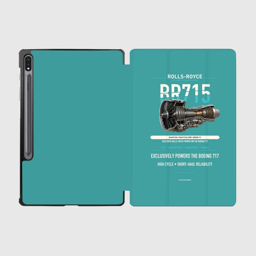 BR715 design on turquoise samsung tablet tablet case