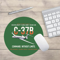 Thumbnail for C-37B Global Command Link design on green round mouse pad