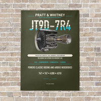 Thumbnail for JT9D-7R4 vertical canvas print - no frame - green army background