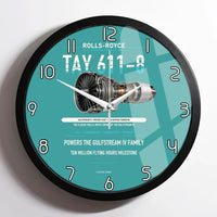Thumbnail for TAY 611-8 design on turquoise framed wall clock