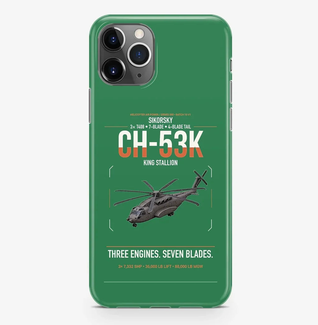 Sikorsky CH-53K King Stallion design on green magsafe iphone case, for iPhone Pro Max