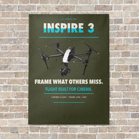 Thumbnail for DJI Inspire 3 vertical canvas print - no frame - green army background