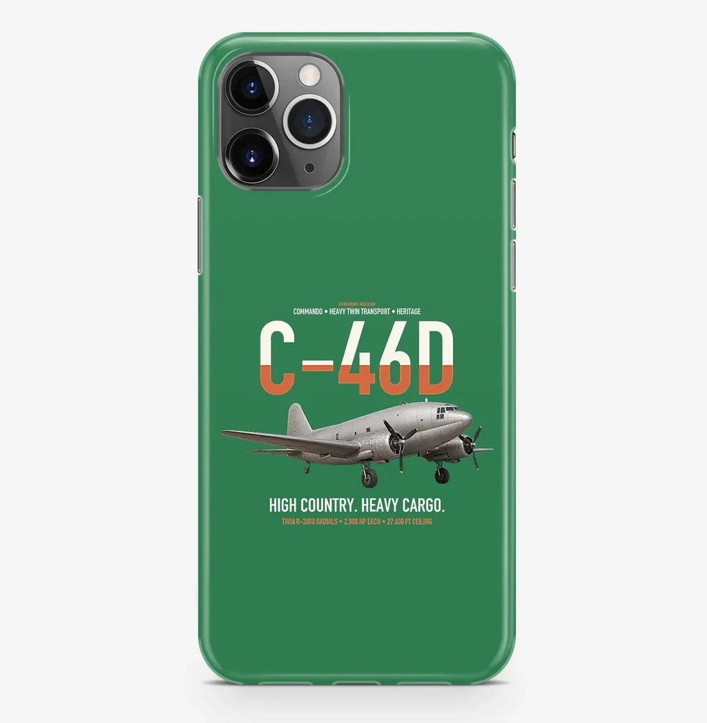 C-46D Commando design on green magsafe iphone case, for iPhone Pro Max