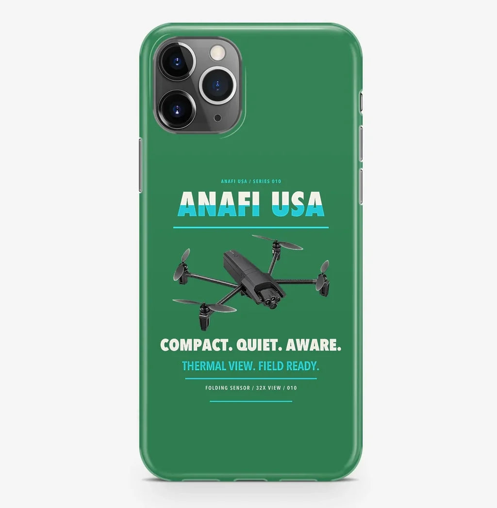 Parrot ANAFI USA Case ProMax design on green iphone case promax