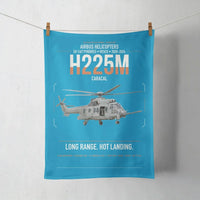 Thumbnail for Airbus Helicopters H225M Caracal design on turquoise towel