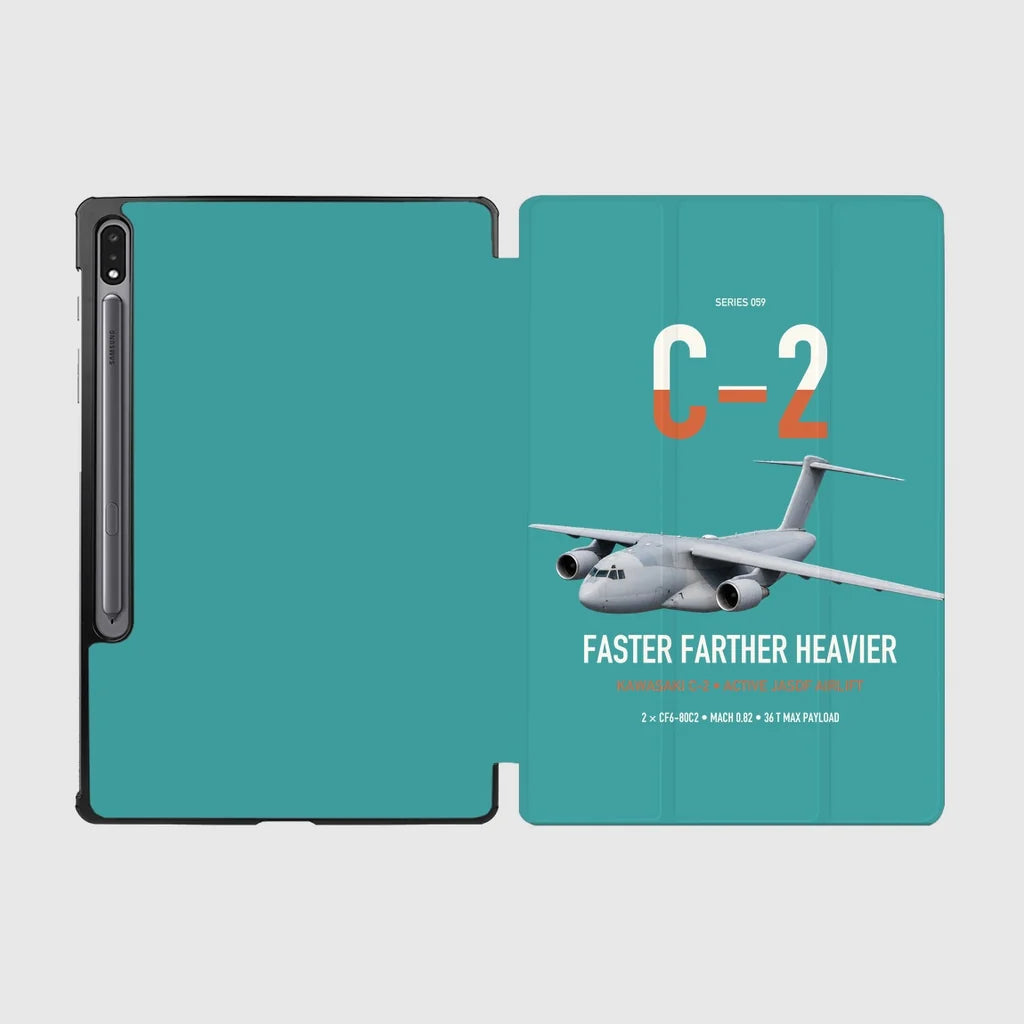 Kawasaki C-2 design on turquoise samsung tablet tablet case