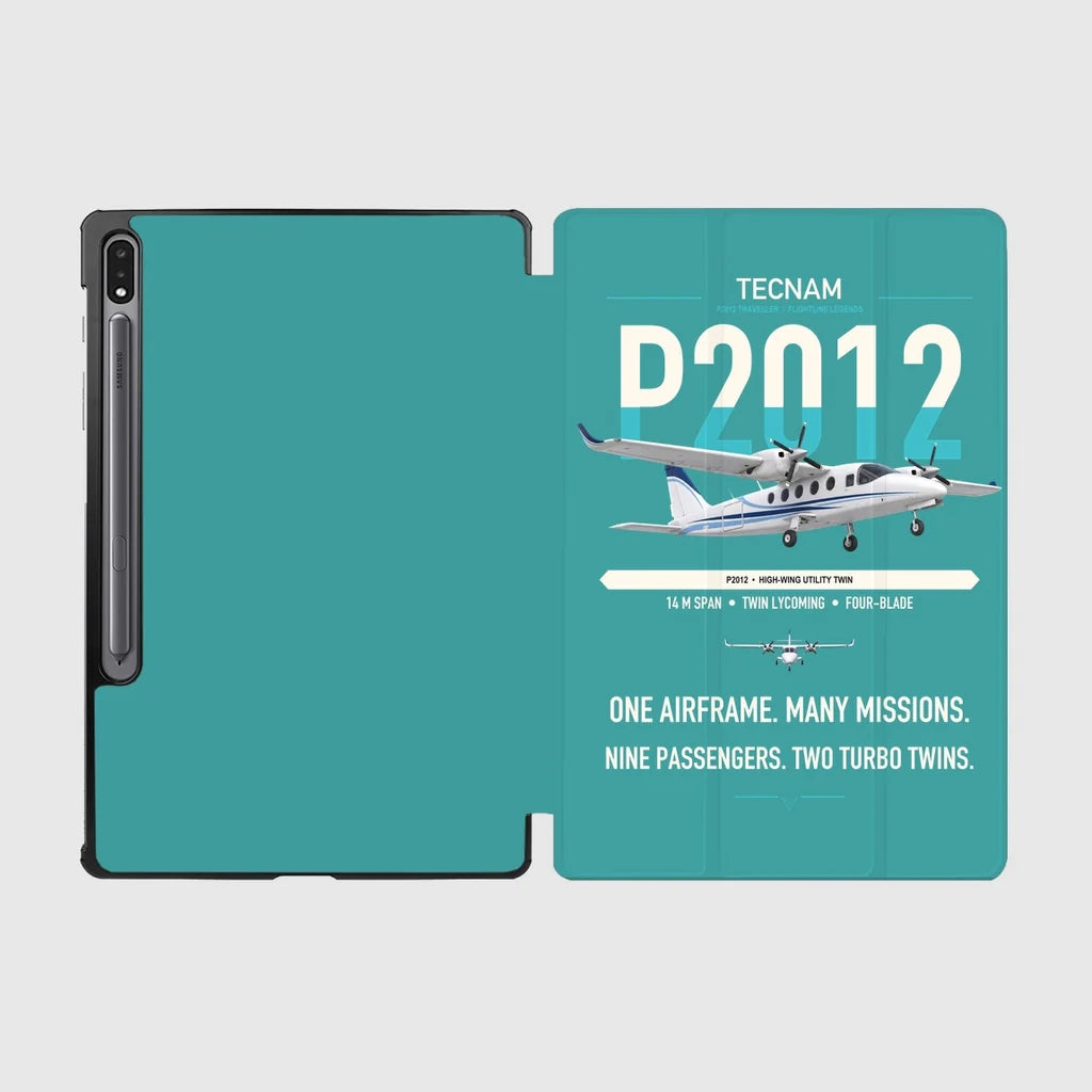 Tecnam P2012 Traveller design on turquoise samsung tablet tablet case