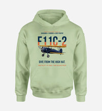 Thumbnail for F11C-2 GOSHAWK design on light green hoodie single side