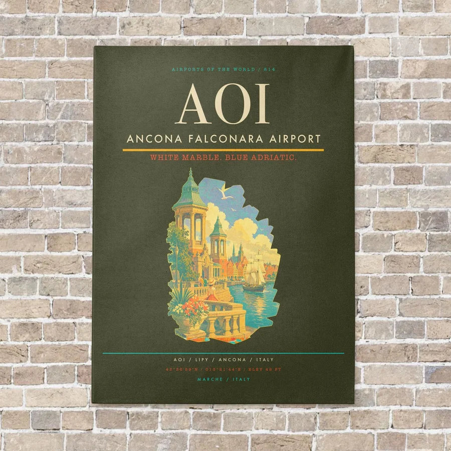 Ancona Falconara Airport AOI - Canvas No Frame - Green Army
