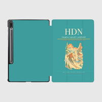 Thumbnail for Yampa Valley Airport (HDN) design on turquoise samsung tablet tablet case