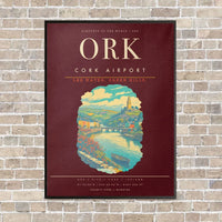Thumbnail for Cork Airport ORK - Canvas Framed - Dark Red