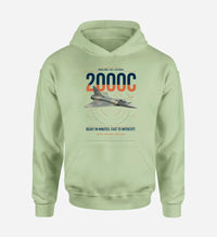 Thumbnail for Dassault Mirage 2000C RDI design on light green double-side hoodie, single-side print