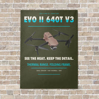 Thumbnail for Autel EVO II Dual 640T V3 vertical canvas print - no frame - green army background