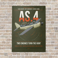 Thumbnail for Fairey Gannet AS.4 vertical canvas print - no frame - green army background