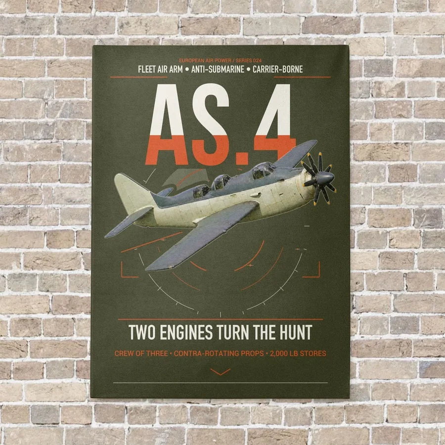 Fairey Gannet AS.4 vertical canvas print - no frame - green army background