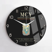Thumbnail for Sunshine Coast Airport MCY Wall-Clock No-Frame - Black