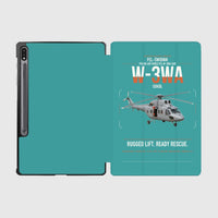 Thumbnail for PZL-Świdnik W-3WA Sokół design on turquoise samsung tablet tablet case