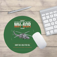 Thumbnail for Sikorsky MH-60R Seahawk design on green round mouse pad