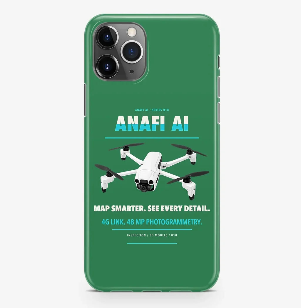 Parrot ANAFI Ai Case ProMax design on green iphone case promax