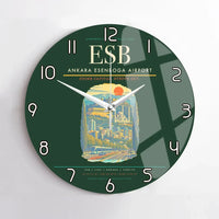 Thumbnail for Ankara Esenboga Airport ESB Wall-Clock No-Frame - Dark Green