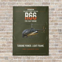 Thumbnail for Robinson R66 vertical canvas print - no frame - green army background