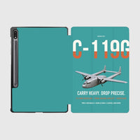Thumbnail for C-119G Flying Boxcar design on turquoise samsung tablet tablet case