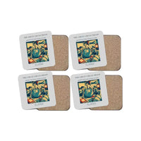 Thumbnail for The Great Circle Proof - Designed Coasters design on light gray 4-pieces-set
