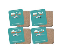 Thumbnail for MQ-25A STINGRAY design on turquoise 4 pieces set coaster