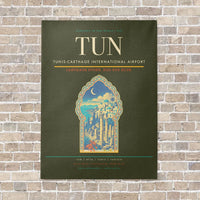Thumbnail for Tunis-Carthage International Airport TUN vertical canvas print - no frame - green army background