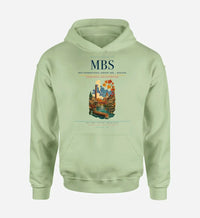Thumbnail for MBS International Airport (MBS) design on light green hoodie single-side print