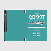 Thumbnail for Cirrus SR22T design on turquoise samsung tablet tablet case