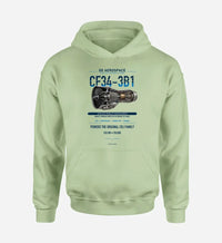 Thumbnail for CF34-3B1 design on light green hoodie single side
